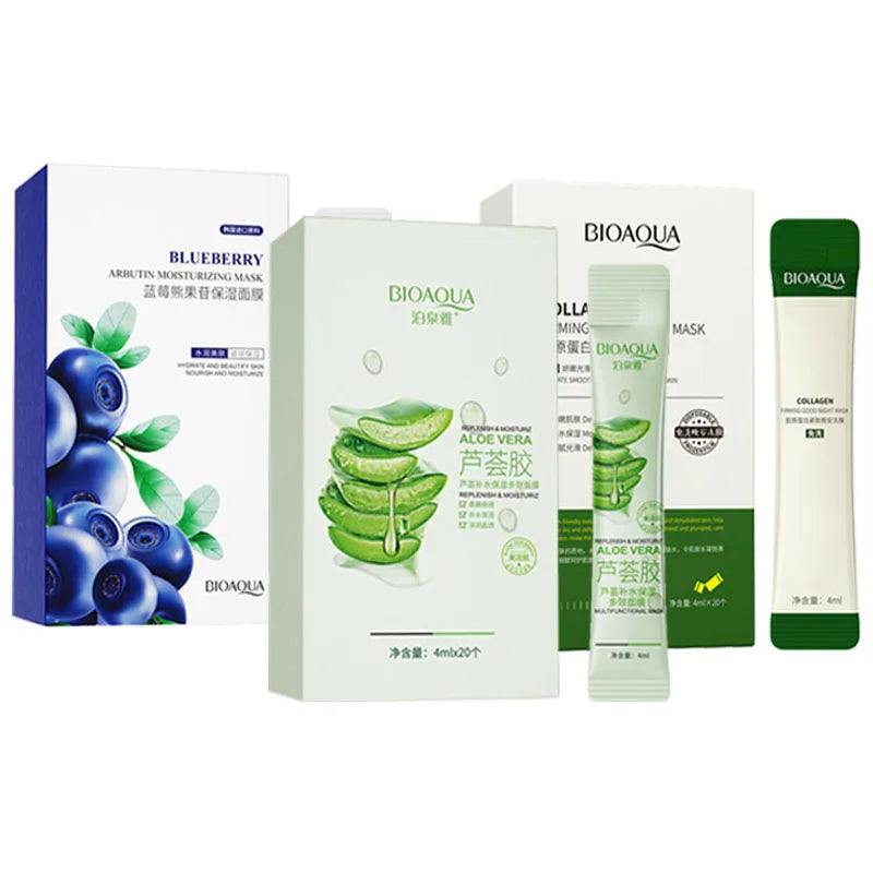 BIOAQUA Collagen Sleeping Mask – 60pcs Hydrating & Firming Night Facial Skincare