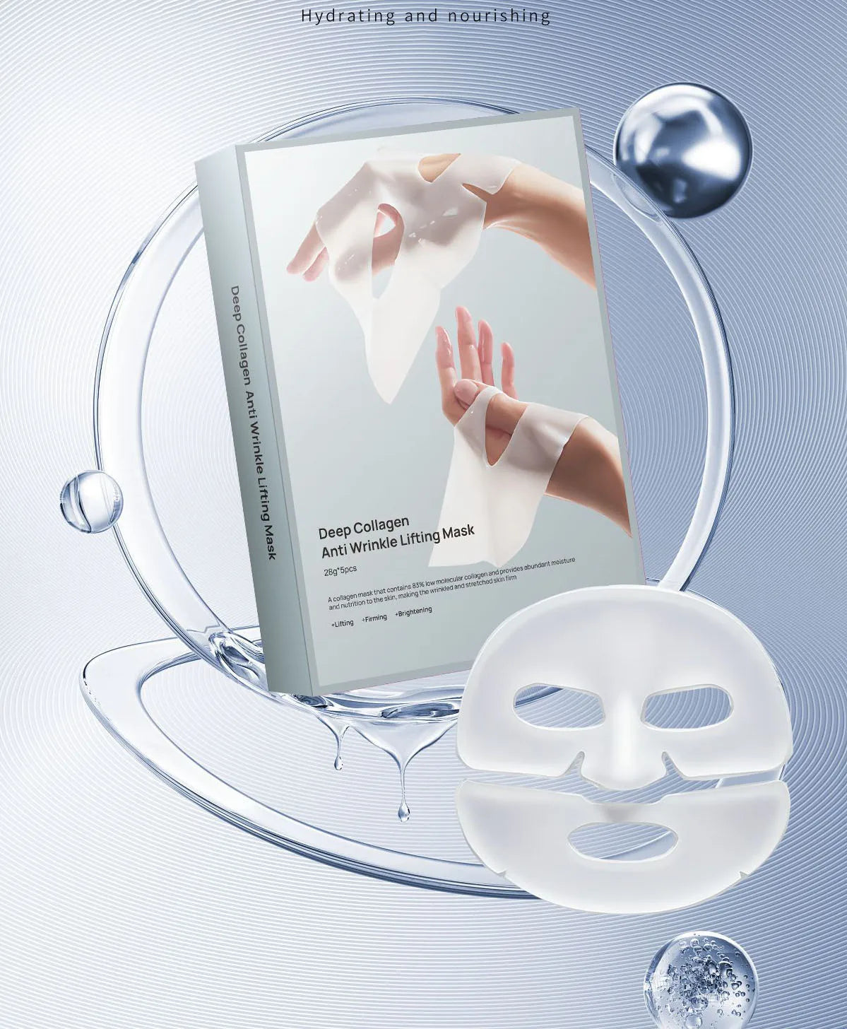 Collagen Anti-Wrinkle Mask – Deep Lifting, Firming & Moisturizing Face Treatment (5pcs)