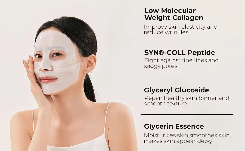 Collagen Anti-Wrinkle Mask – Deep Lifting, Firming & Moisturizing Face Treatment (5pcs)