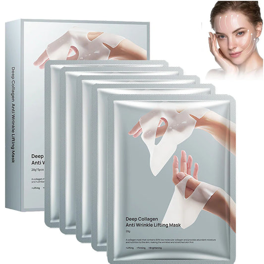 Collagen Anti-Wrinkle Mask – Deep Lifting, Firming & Moisturizing Face Treatment (5pcs)