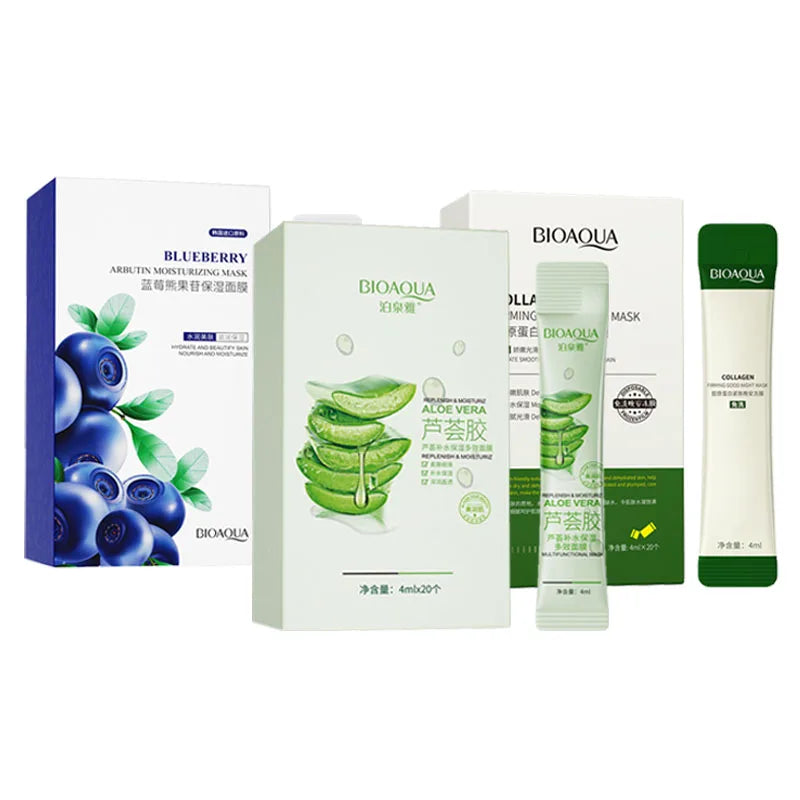 BIOAQUA Collagen Sleeping Mask – 60pcs Hydrating & Firming Night Facial Skincare