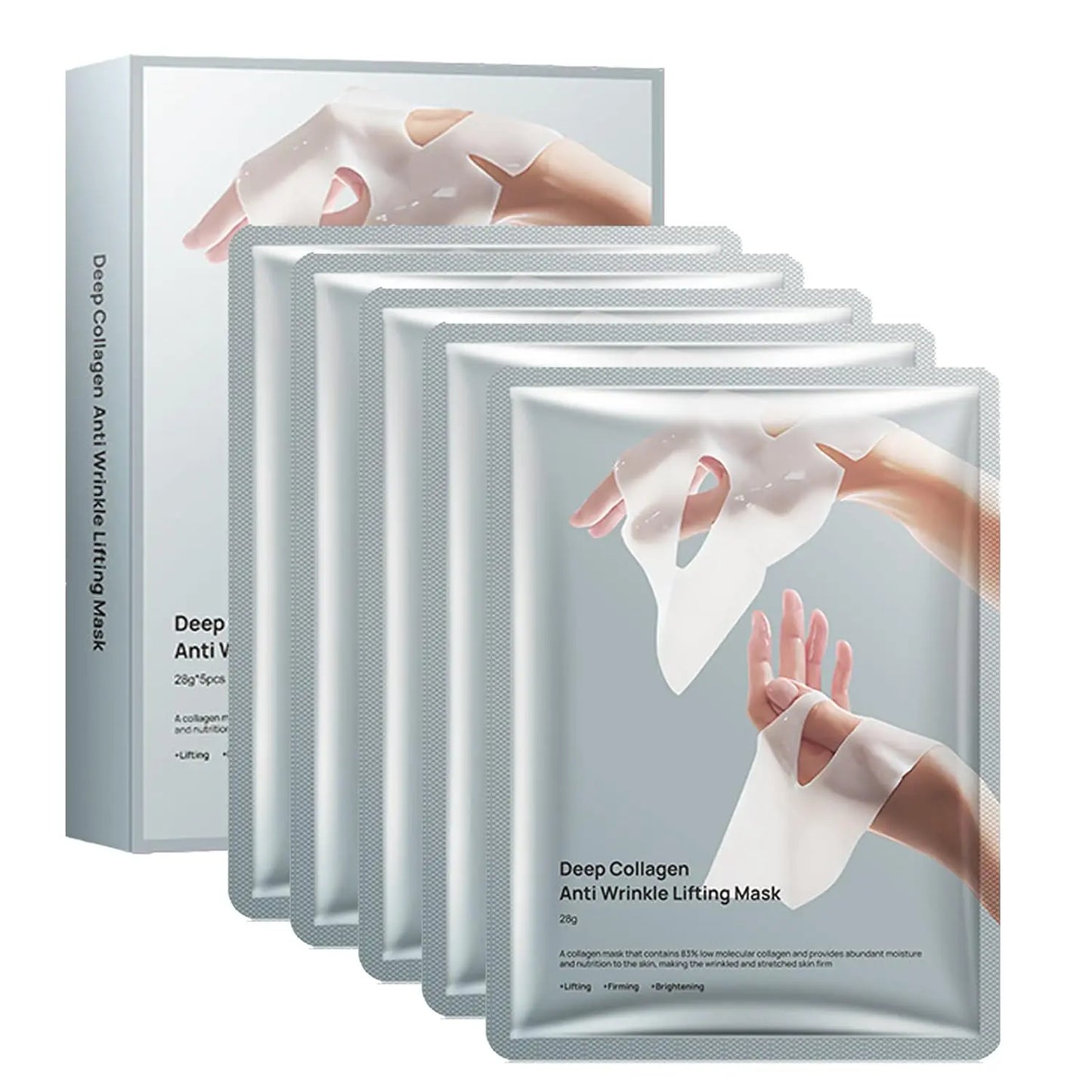 Collagen Anti-Wrinkle Mask – Deep Lifting, Firming & Moisturizing Face Treatment (5pcs)
