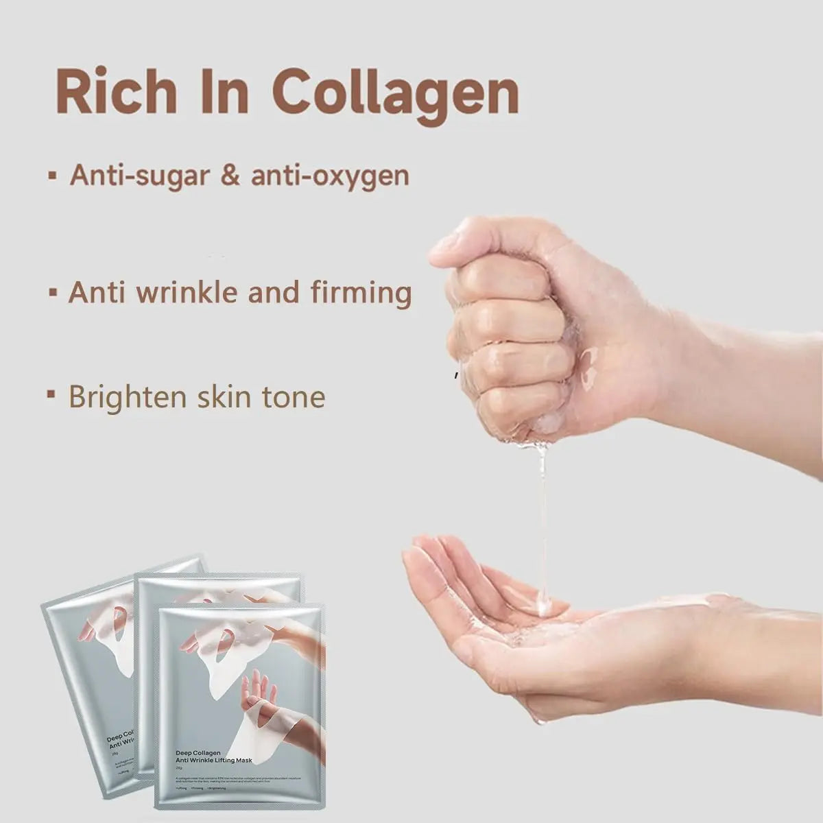 Collagen Anti-Wrinkle Mask – Deep Lifting, Firming & Moisturizing Face Treatment (5pcs)